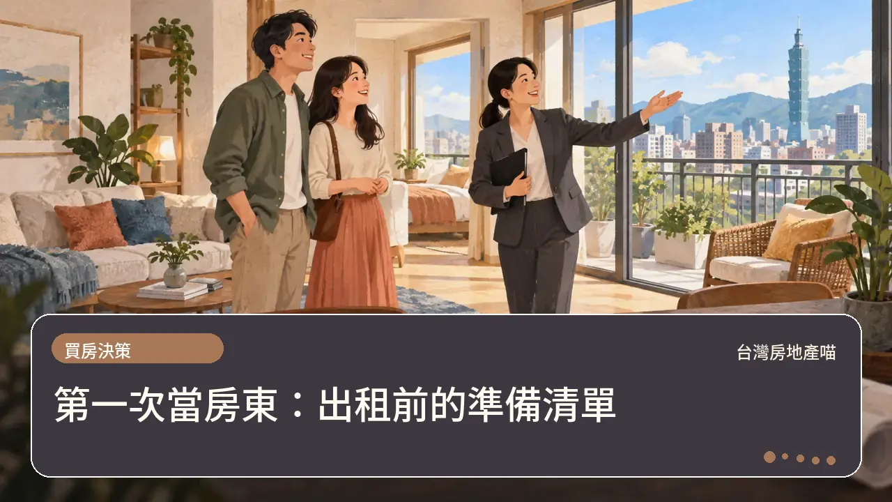 第一次當房東：出租前的準備清單主題插畫