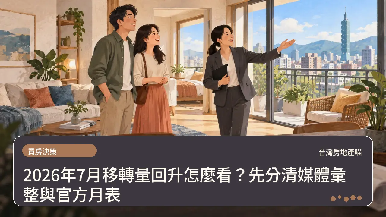 2026年7月移轉量回升怎麼看？先分清媒體彙整與官方月表主題插畫