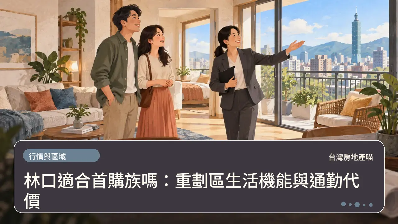林口適合首購族嗎:重劃區生活機能與通勤代價主題插畫