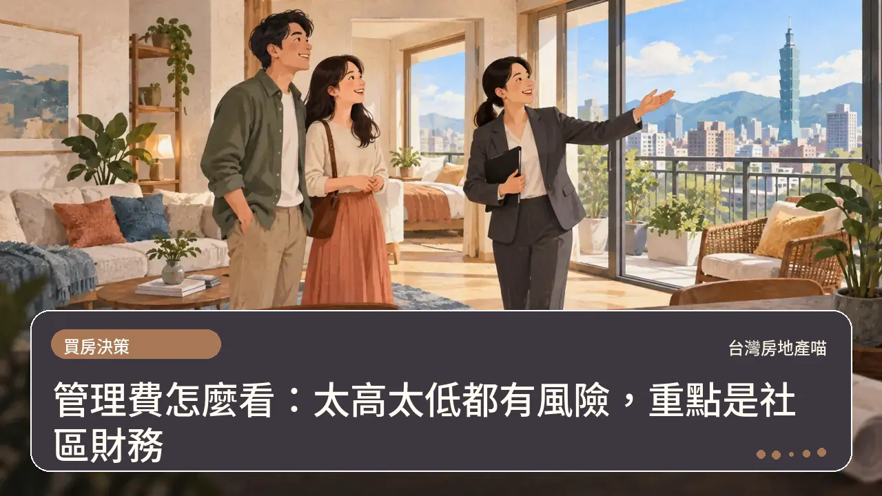 管理費怎麼看：太高太低都有風險，重點是社區財務主題插畫