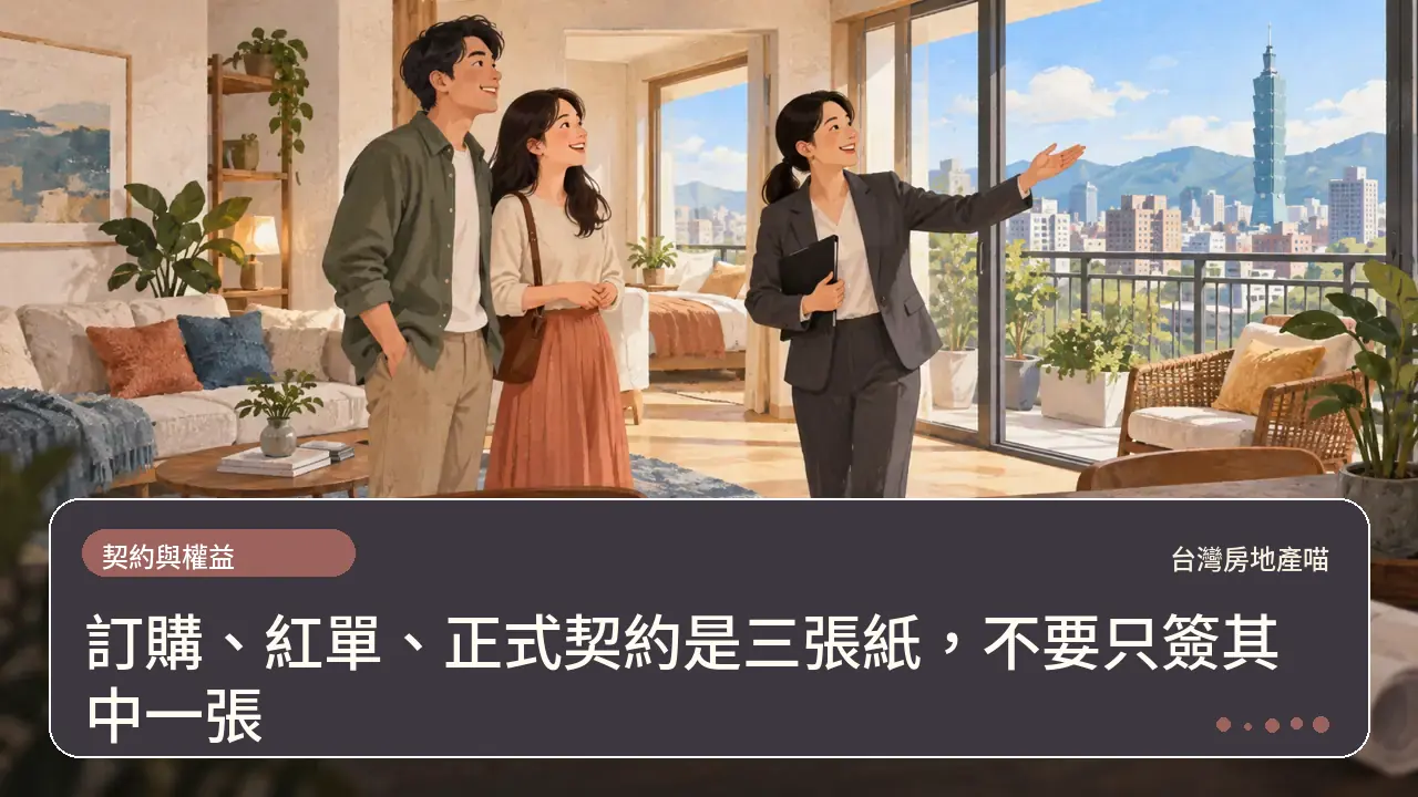 訂購、紅單、正式契約是三張紙,不要只簽其中一張主題插畫